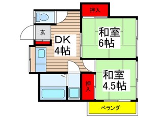 さつきハイツの物件間取画像